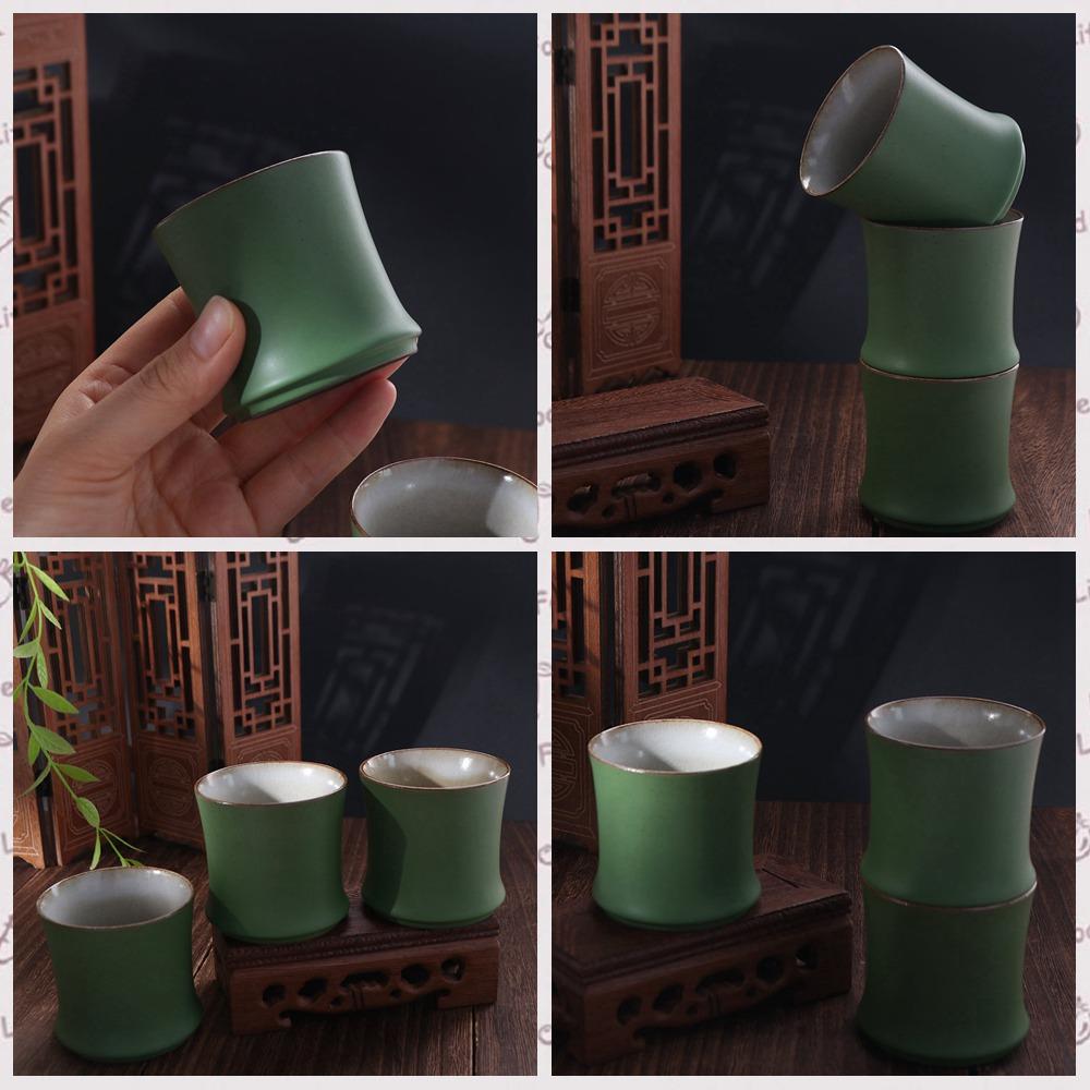 3pcs 90 Ml Bamboo Joint Tea Cup Simulation Teaware Mugs Household Kung Fu Tea Cup  Tea Room