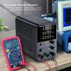 Лабораторный блок питания постоянного тока 30В 5А с энкодером, USB Quick-Charge, сигнализацией короткого замыкания - Черный