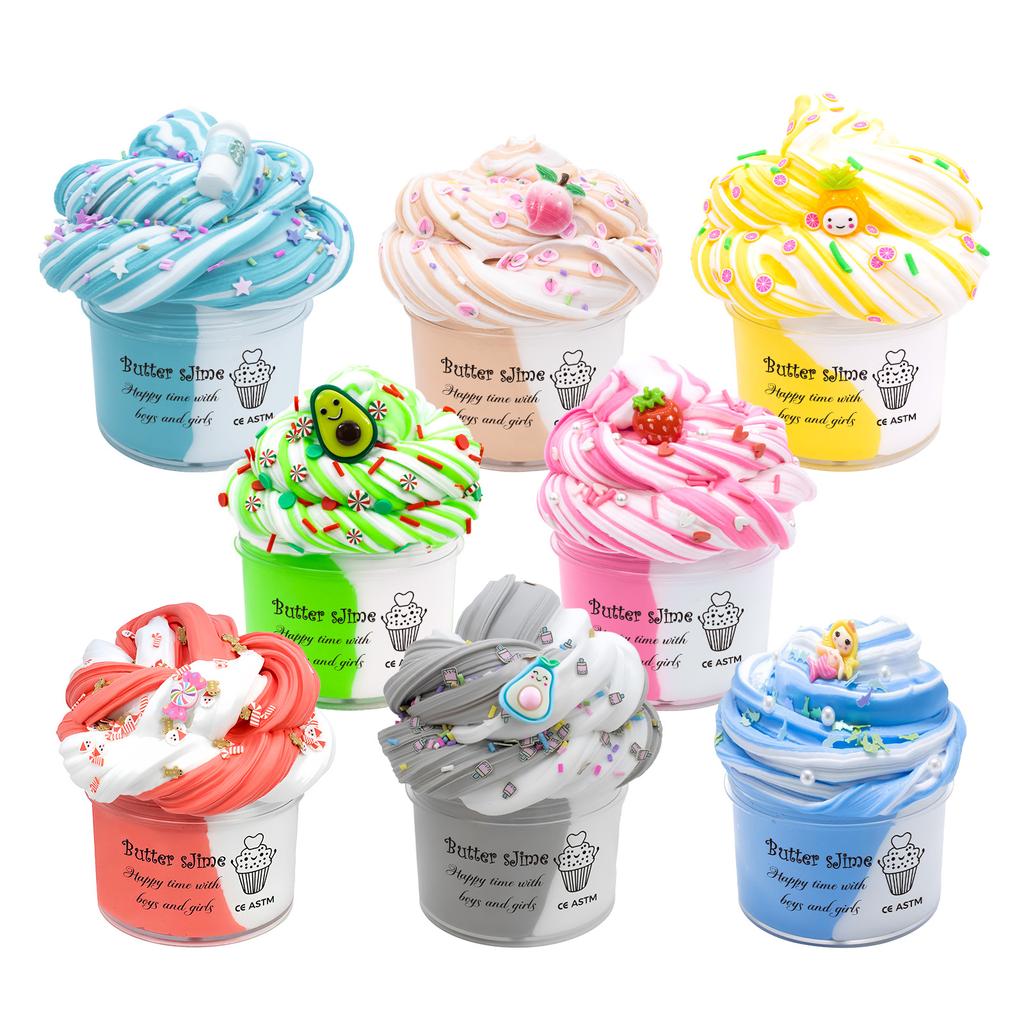 Набор слизи для детей, 8 упаковок, смешанная хлопковая паста, сделай сам, взрослые дети, декомпрессионные игрушки, пластилин