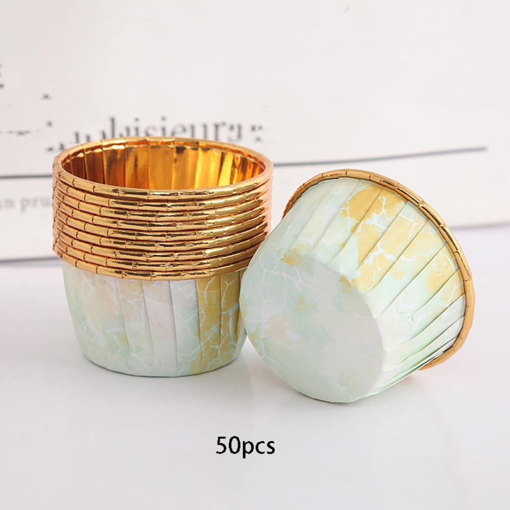 50 шт. Кухонные принадлежности для выпечки Фольгированные формочки для кексов Обертка для торта Форма для выпечки