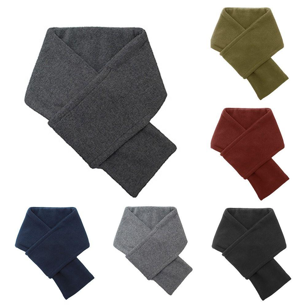 Толстый флисовый шарф, зимний теплый хлопковый платок, шарф, модный мужской утеплитель для шеи на открытом воздухе