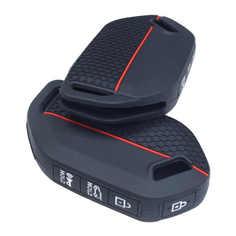 Key Fob Protector Cover Silicone Car Key Case Waterproof Remote Key Cover Honeycomb Texture Shell Case