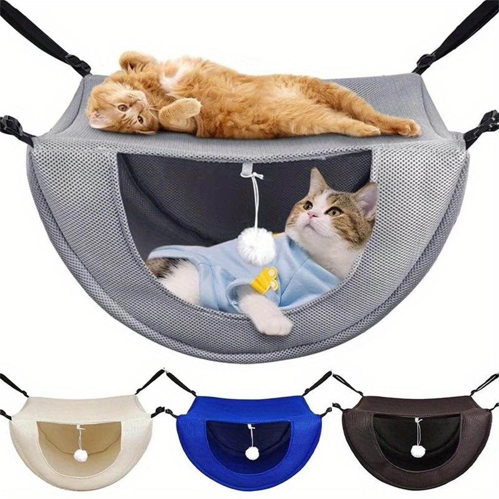 All Breathable Cats Cage , Ventilated Sandwich Mesh Hanging Cats Bed, Comfortable Elevated Pet For Sleeping & Relaxing