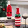 2pcs Creative Christmas Wine Bottle Cover DIY Wine Bottle Knitted Sweaters  Home Decor