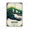Классический постер к фильму Парк Юрского периода Металлическая табличка Ретро постер Винтажная металлическая табличка Ржавая металлическая табличка Клуб Бар Кафе Индустриальный декор