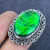 Кольцо из натурального зеленого триплетного опала из стерлингового серебра 925 пробы, размер 9,5 C4A23