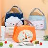 Lunch Bag High Capacity Waterproof Insulated Cartoon Pattern Smooth Zipper Keeping Warm Cold Fine Sewing Leakproof Thermal Bento Tote for Picnic