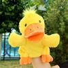 Movable Open Mouths Stuffed Hand Doll Cow Duck Pig Plush Animal Puppets Christmas   Teaching