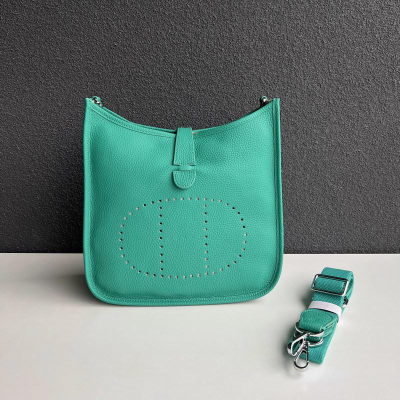 New Genuine Leather Top Layer Cowhide Lychee Pattern Men's And Women's Universal Hollow Crossbody Bag Genuine Leather Women's Bag