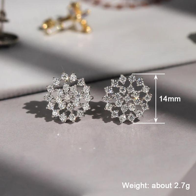 Xiaomi Huitan Simple Versatile Women Minialist Stud Earrings for Daily Party Trendy Hollow Design Accessories Full Shiny CZ Jewelry