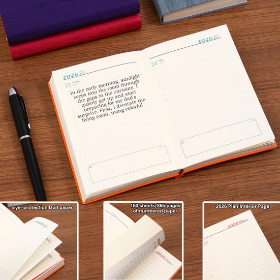 2026 Planner Efficiency Manual A6 Schedule Book Multifunctional English Planner Portable 365 Day Organizer Office Supplies Gifts