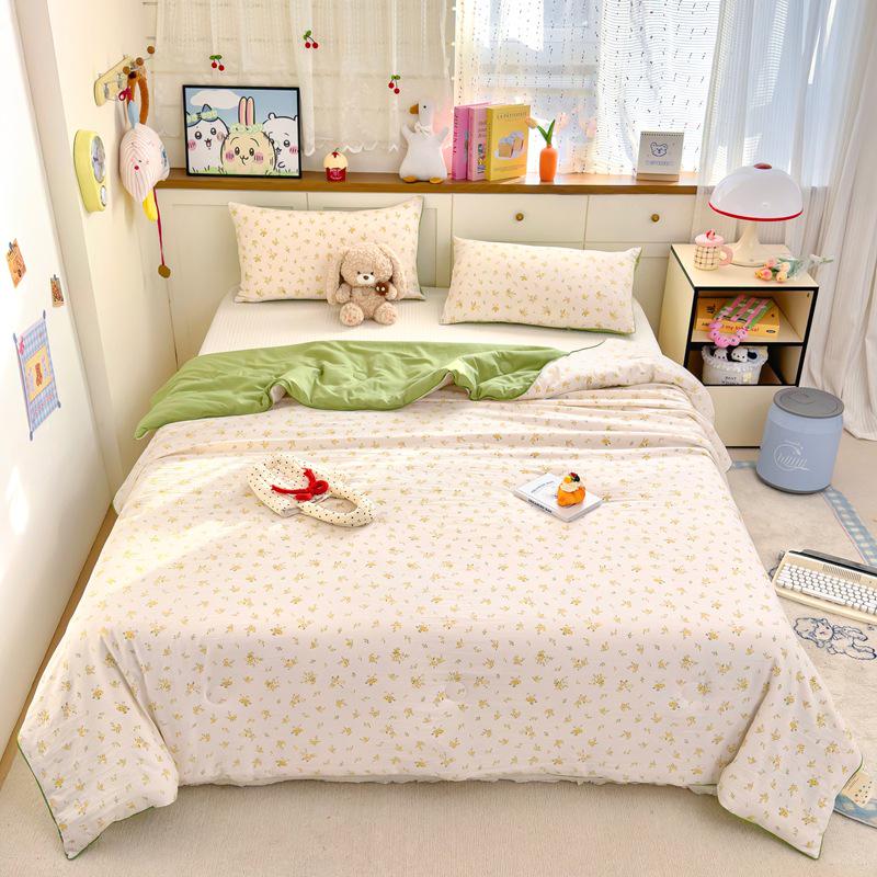 Охлаждающее летнее одеяло класса А для младенцев из стираного хлопка и соевого волокна