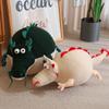 New Cute Cartoon Dragon Plush Throw Pillow Toy Anime Stuffed Animals Round Fat Chubby Plushies Cushion Doll For Home Decor