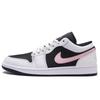 Air Jordan 1 Нескользящие Устойчивые к истиранию Низкие Винтажные Баскетбольные Кроссовки Унисекс Черно-Розовые 553558-172(Команда734-)