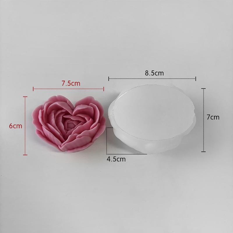 Форма для цветов в виде сердца Сделай сам Форма для роз в форме сердца Ароматерапевтическая свеча Эпоксидная смола Форма для гипса Мыло ручной работы Силиконовые формы