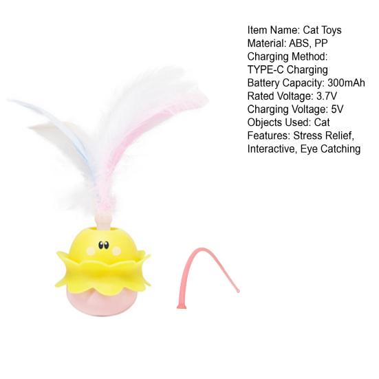 Интерактивная игрушка для кошек Автоматически вращающаяся электрическая игрушка для котят Перезаряжаемые игрушки для игры в помещении и на улице для снятия тревоги