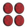 4 шт. 2 дюйма велосипедные круглые предупреждающие отражатели красные для полуприцепов, лодок, прицепов для лошадей, скутера