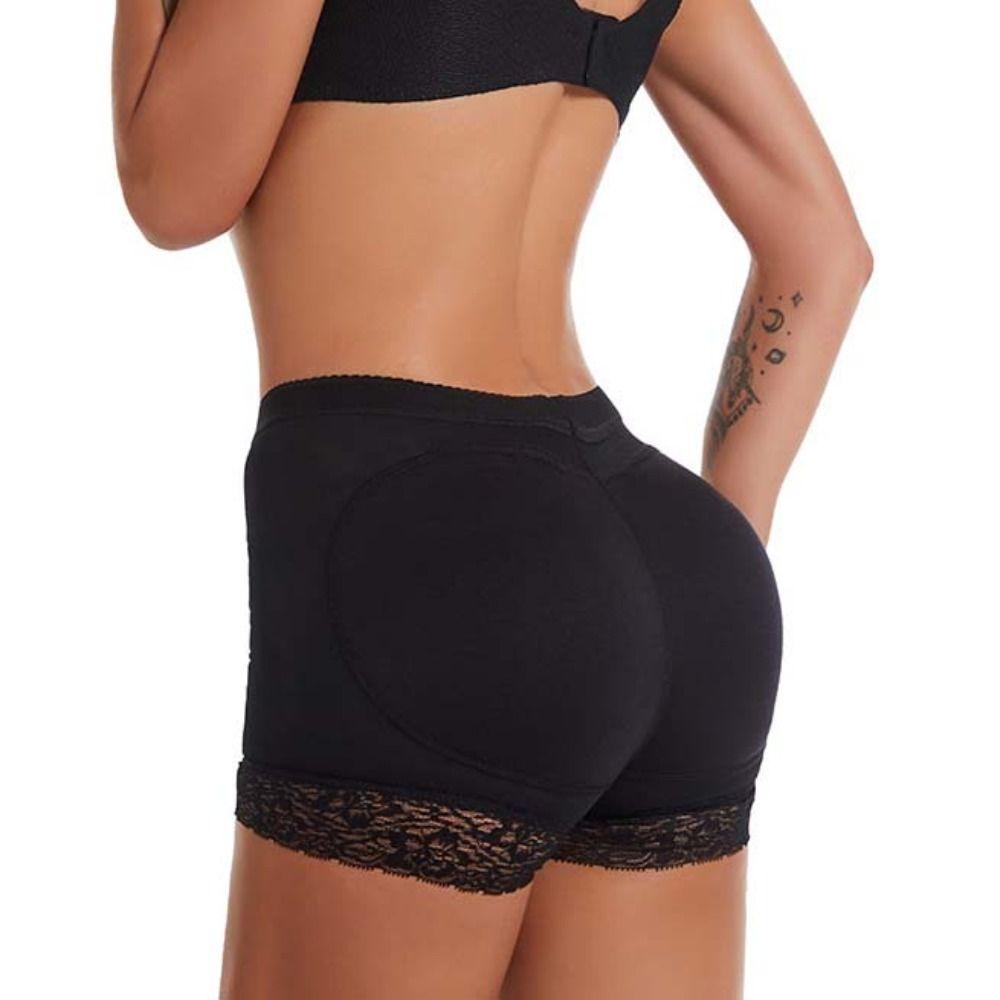 Трусики женские корректирующие со средней посадкой, кружевные трусики с накладками на бедрах, удобное нижнее белье пуш-ап, женские