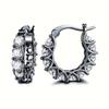 Exquisite Zircon Inlaid Circle Hoop Earrings for Women, Engagement Banquet Daily Wear Fashion Jewelry, Sparkly Gift for Her