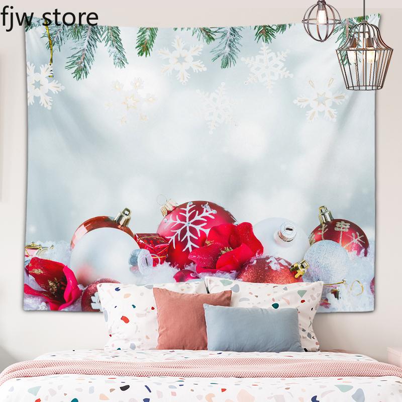Рождественское Новогоднее украшение, гобелен, Рождественский шар, подарок, гобелен, настенное художественное украшение, комната в общежитии, гостиная, домашний декор