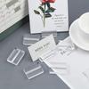 1Pc Acrylic Sign Holder Table Numbers Holder Place Card Clamps Stand Photos Clips Picture Cards Display Stand Desktop Decoration