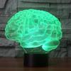Creative 3D Brain Night Light 16 Colors Changing USB Power Remote Control Touch Switch Decor Lamp Optical Illusion Lamp LED Table Desk Lamp
