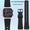 18 мм силиконовый ремешок для Casio W800H W800H A158/168 AE1200/1300 SGW400 F91W F84 F105/108 Браслет Мягкие черные ремешки для часов