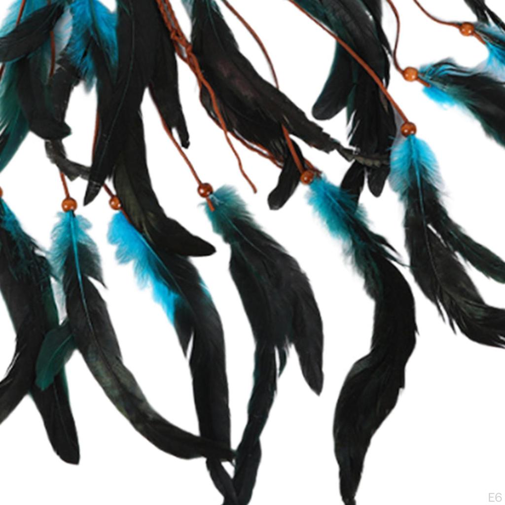 Бохо Повязка на голову с искусственными перьями Аксессуары для волос Индийский головной убор для маскарадного костюма