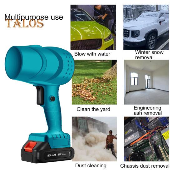 Беспроводная воздуходувка для листьев, сжатый воздух, пылеуловитель с регулируемыми настройками воздушного потока, малошумная многофункциональная портативная электрическая воздуходувка