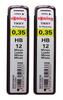 Rotring Tikky Mechanical Pencil Lead 12 Leads 0.35mm HB,