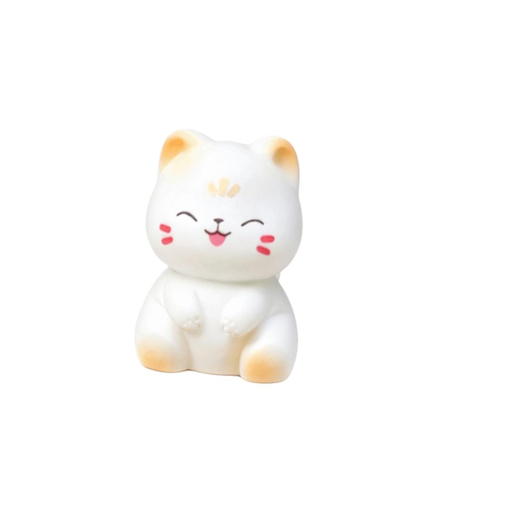 Wealth Cat Model Mini Resin Crafts Kawaii Animal Ornaments Cat Figurine Desktop Decoration