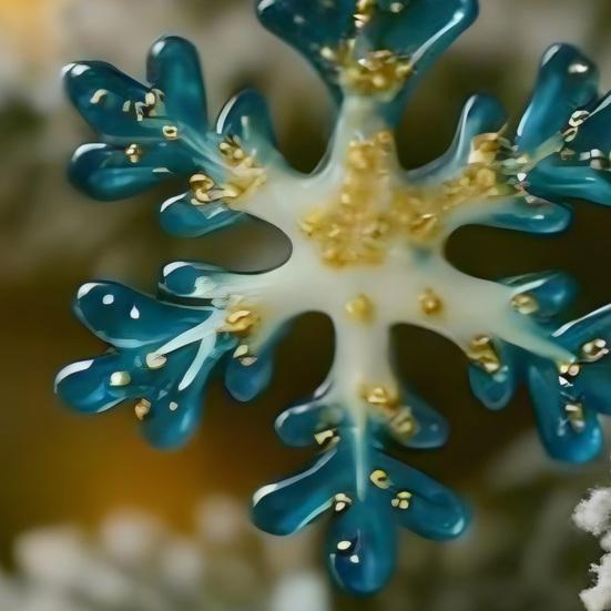 Yousheng 1/2/5Pcs Handmade Christmas Ornament Blue Golden Reindeer Snowflake Charm Christmas Tree Pendant Holiday Decoration