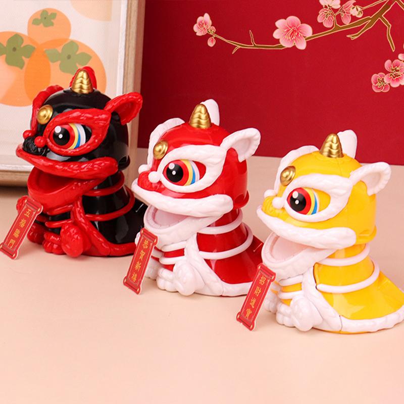 Новогоднее украшение в виде танцующего льва 2025 года, китайский праздник весны, настольные талисманы, украшения, декор салона автомобиля, новогодние подарки