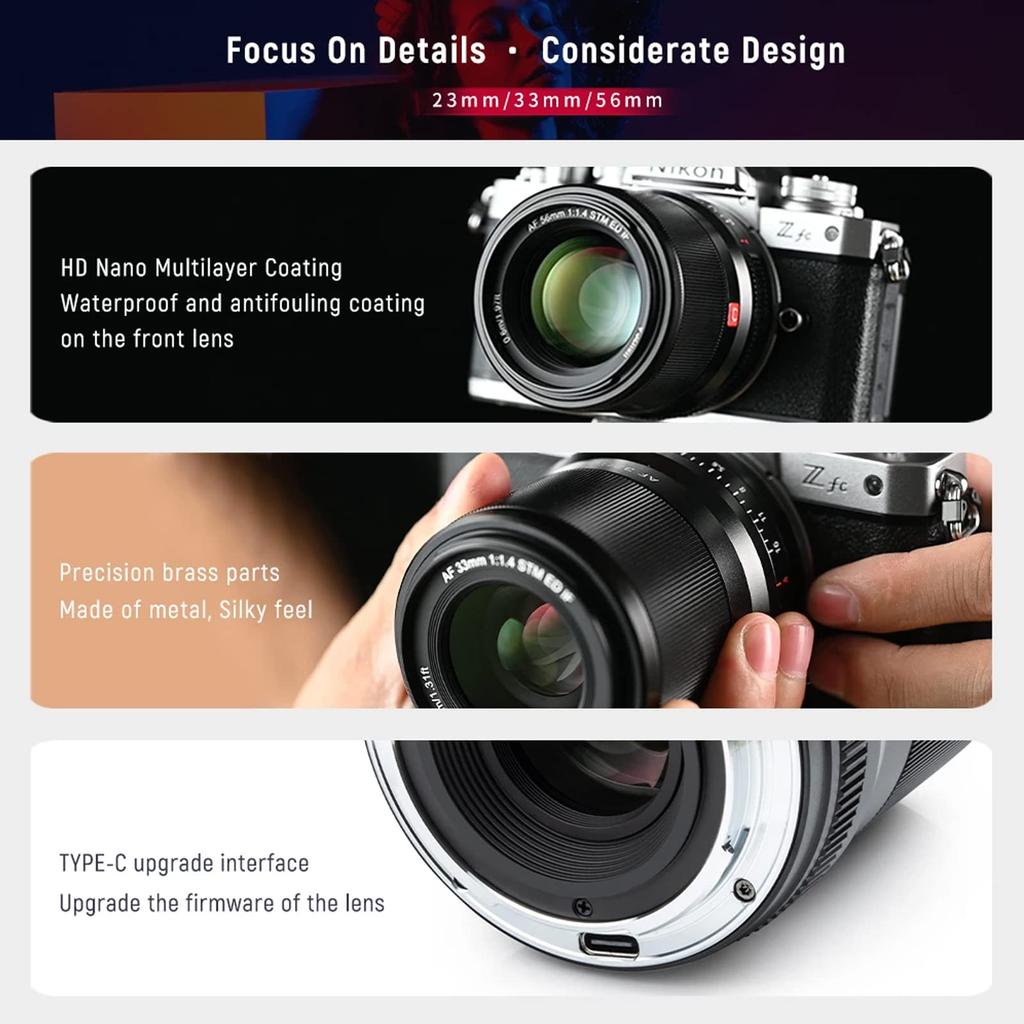 Viltrox AF 35mm Nikon Z Single Large for Z7 and ZFC F1.8 Wide-Angle Lens, Full-Frame, Mount, Autofocus, Focus, Diameter, Z5, Z50, Z6, Z7, II,