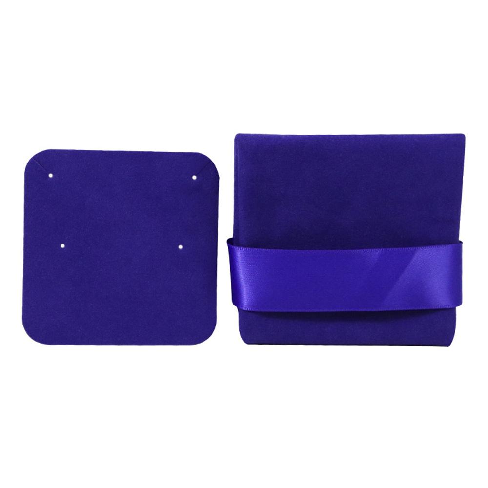 Double-sided Velvet Jewelry Bag Flip Earring Necklace Square Storage Socket Gift Packaging Bag Jewelry Packaging Display Pouches
