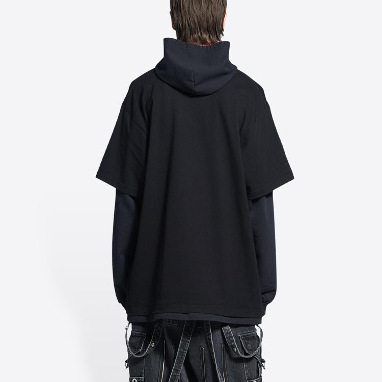 Balenciaga Футболка SS22 Свободный крой Мужская Черная 681029TLVF11069