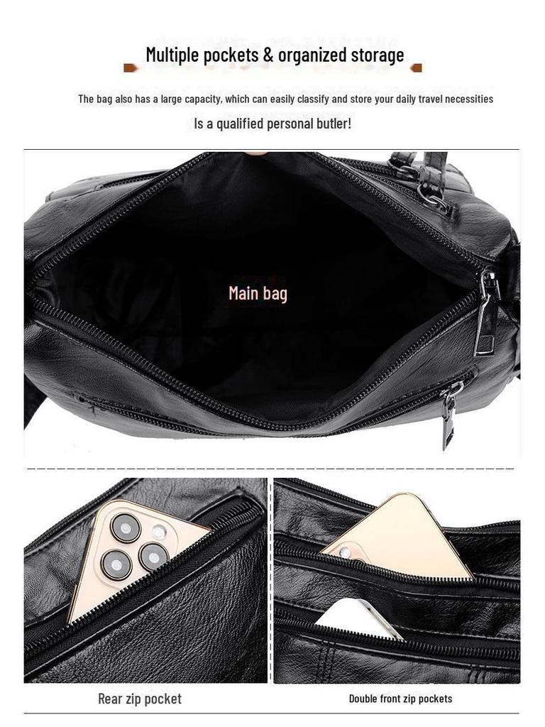 Женские сумки-мессенджеры 2024 года с многослойным дизайном, вместительные сумки для мам, которые можно носить через плечо