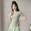 Womens Sports Top Skirt Set Badminton Tennis Running Yoga Quick Dry Athletic Wear