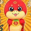 Cute Zodiac Blessing Snake Doll Stuffed Lucky Snake Doll Plushies Snake Year Mascot Toy  Home Decor