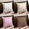 Sunny American Retro Polka Dot Cushion Cover Reversible Soft Durable Pillow Cover Home  Car MultiScene Use for Daily Comfort