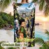 Hunter × Hunter Beach Towel, Personalized Custom Name Text, Quick Dry Large Absorbent Towel For Beach Pool