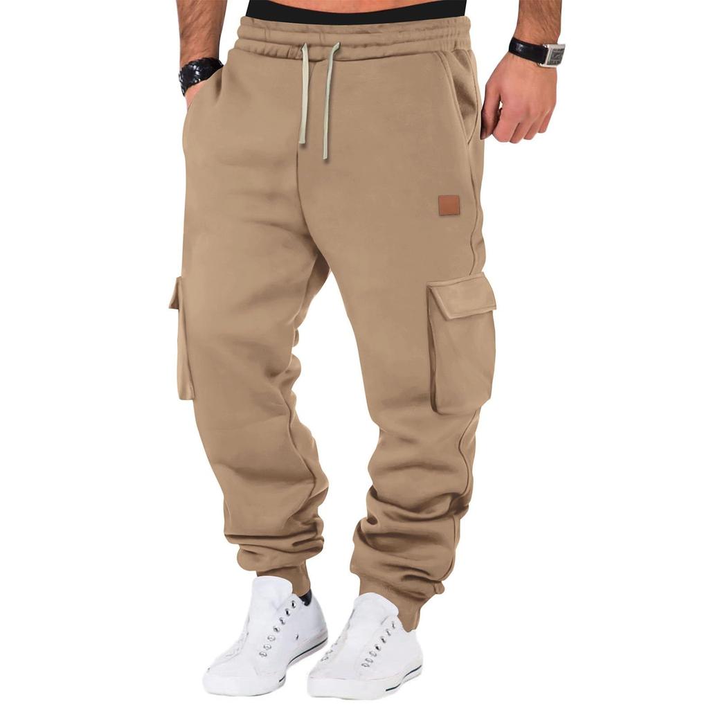 Men'S Sports Pants Running Pants Outdoor Pocket Work Pants Casual Pants