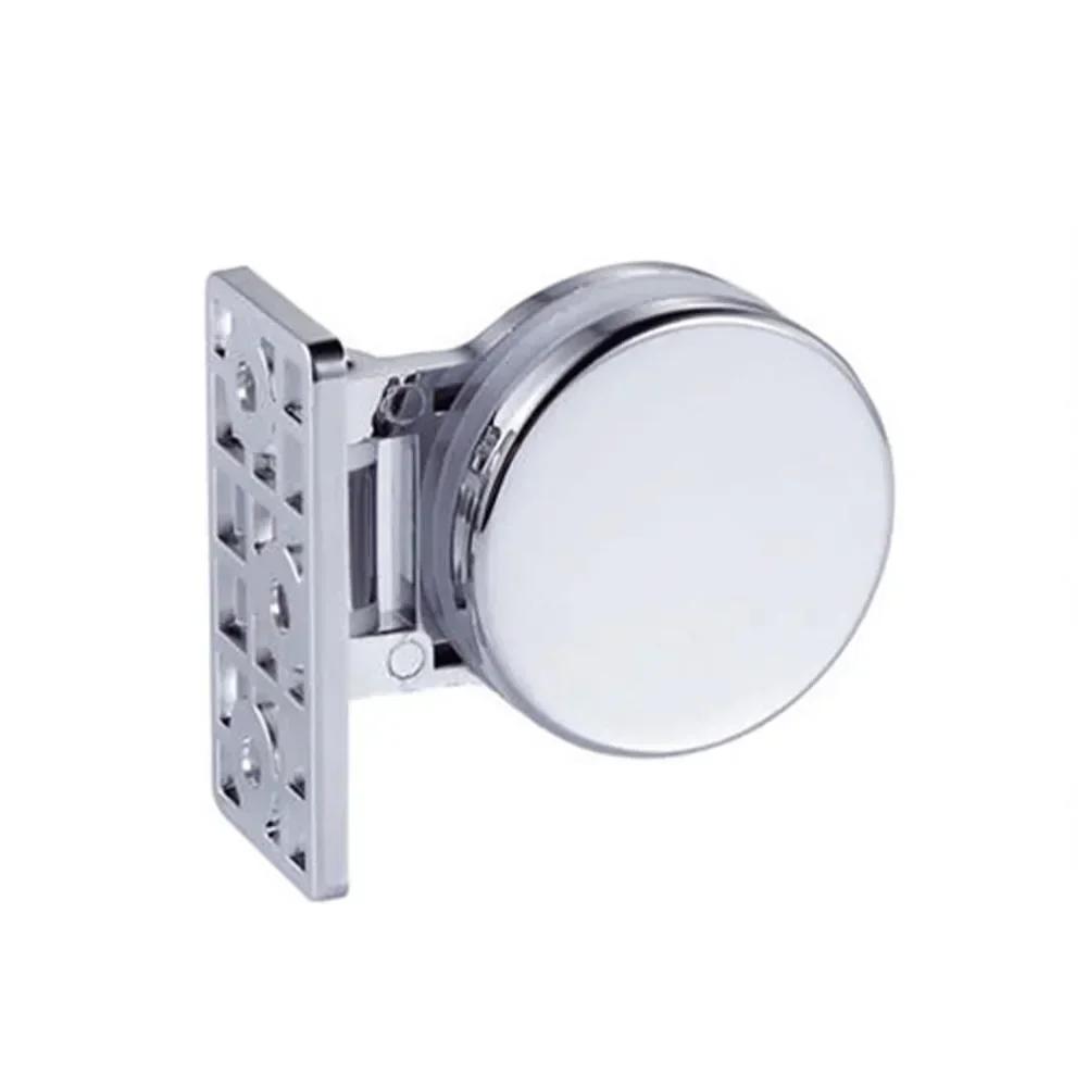 Петли для стеклянных дверей шкафов Аксессуары для безрамных стеклянных петель Перфорированные петли для витрин из цинкового сплава Мебельная фурнитура