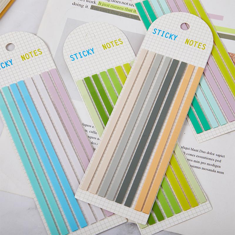 160 шт. цвет миндального печенья длинные липкие заметки прозрачные вкладки-флаги наклейки чрезвычайно