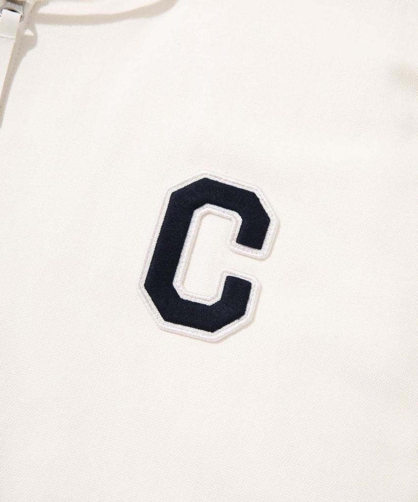 Covernat C Logo Heavy Oxford Hoodie Jacket Ivory