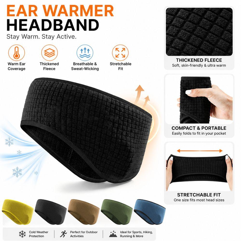 Thickened Thermal Headband Windproof Sports Headband New Ear Warmer Headband Cold Weather Wear