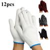 12pcs Construction Site Work Safety Gloves Cotton Yarn Cotton Thread Cotton Yarn Labor Nylon Warm Thick Wear-resistant Labor Protection Gloves