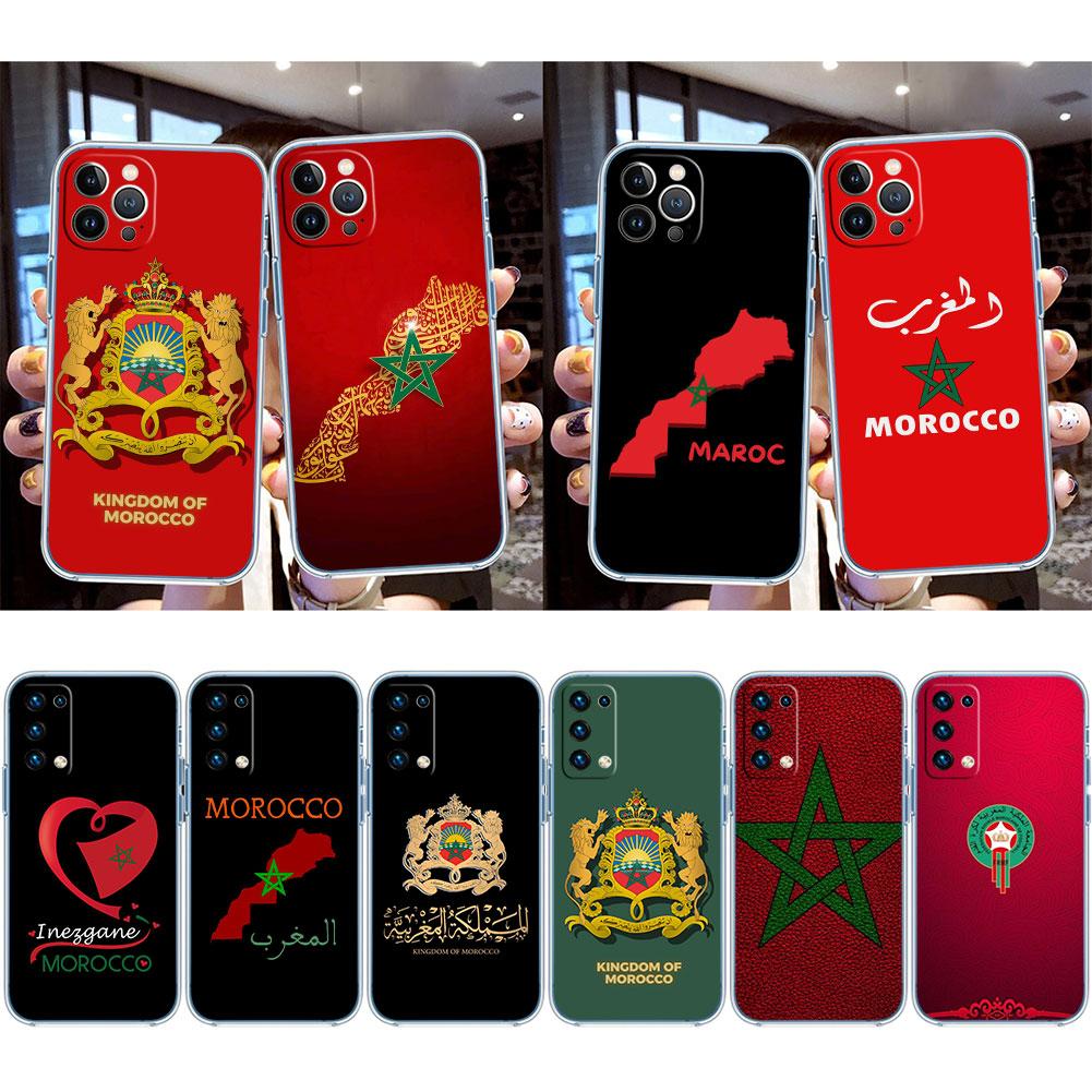 IK48 Прозрачный чехол для телефона с флагом Марокко для Motorola Moto Edge 20 30 40 50 S30 Fusion Ultra Pro Neo Lite + G200 G23