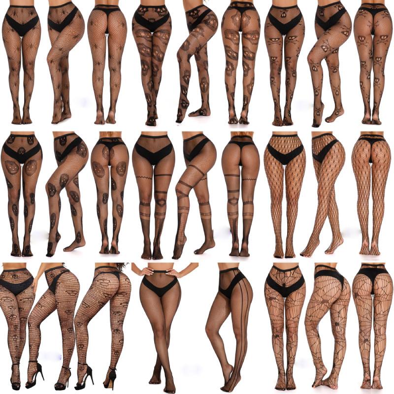 Женский набор колготок с принтом скелета на Хэллоуин Мягкий и удобный дизайн**