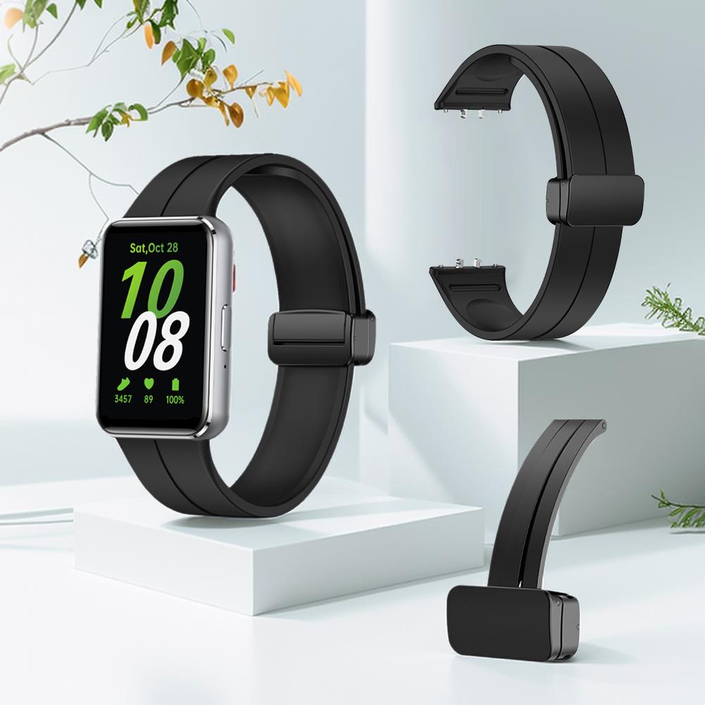 Силиконовый ремешок, мягкий, регулируемый, с магнитной застежкой, сменный, дышащий, для часов Samsung Galaxy Fit 3